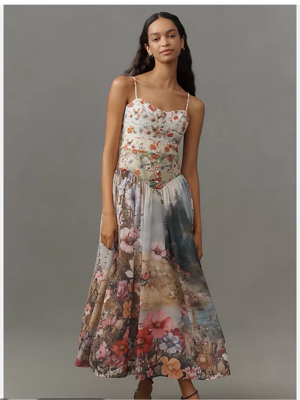 Anthropologie Muse Basque-Waist Midi Dress - Picture 9 of 9